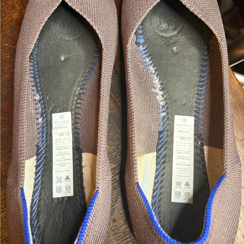 Rothy’s The Flat | Taupe Brown / Mink Mauve | Size 10 | Round Toe | Washable
